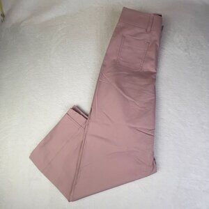The Script Chiara Pants Womens 27 Pink Chino Straight Leg High Rise Pockets NWT